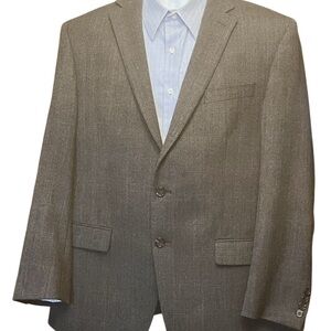 Ralph Lauren Gray Herringbone Wool Blazer Sports Coat 44R